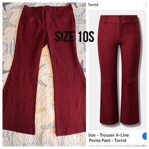 Torrid Black and Red Houndstooth Pants